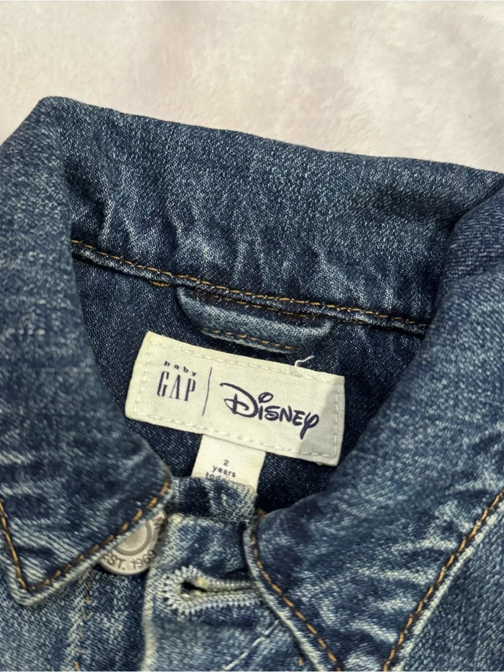 Disney Mickey Mouse Baby Gap Denim Jacket Size 2T #y2k #streetwear